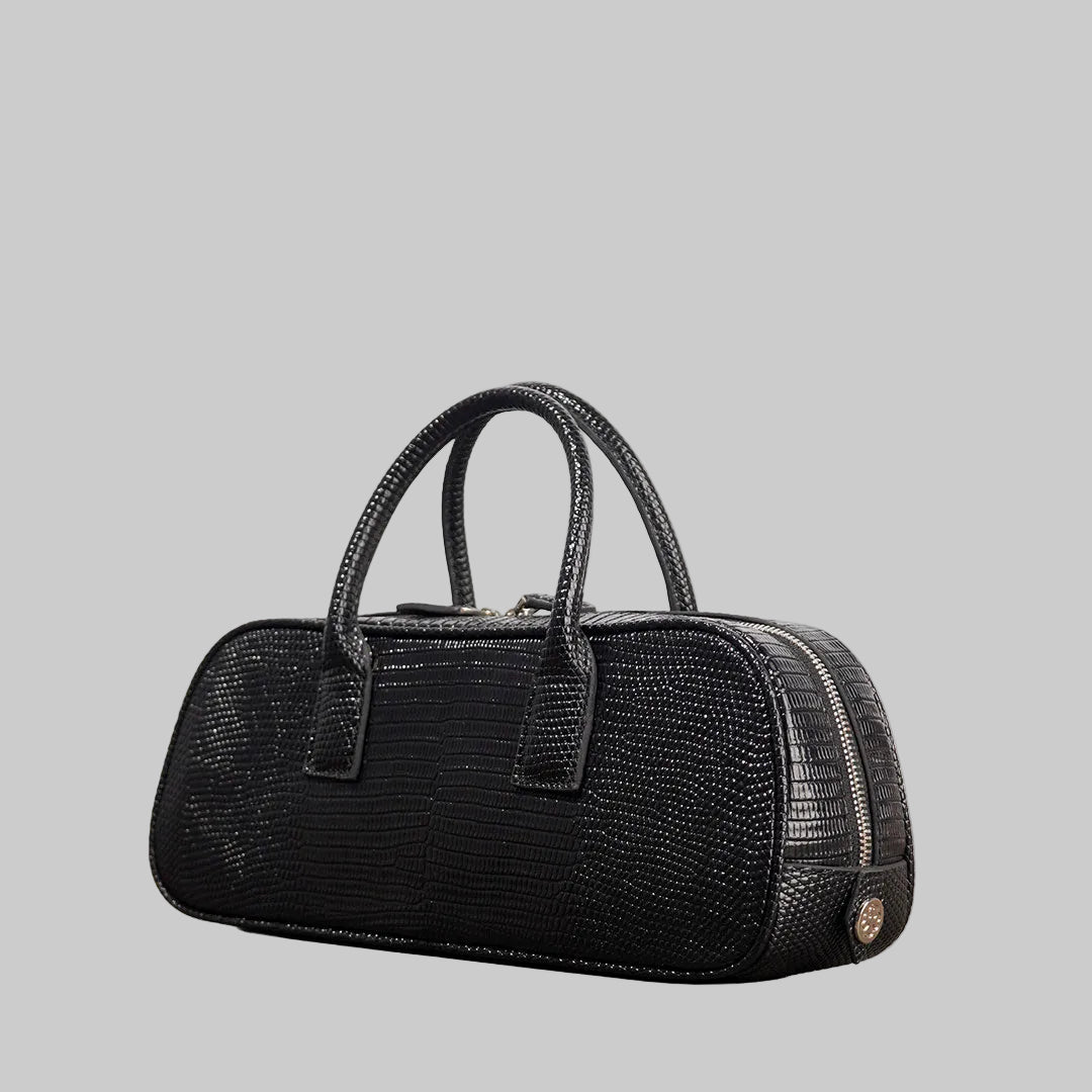 LUCCA STRETCH BLACK LIZARD