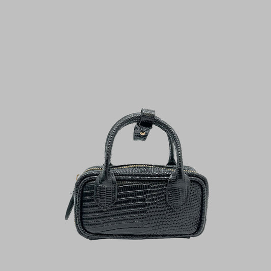 MICRO LISBON STRETCH LIZARD BLACK